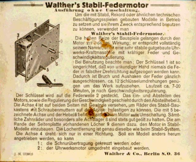 Bild auf der Deckelrckseite des Verpackungskartons 1939