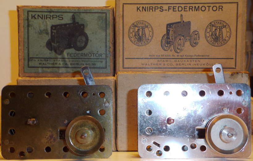 Knirps-Federmotore aus den 30er und 50er Jahren