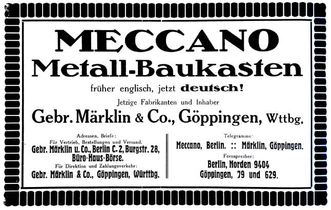 Meccano Metallbaukasten jetzt deutsch