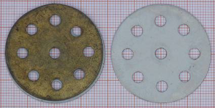 Lochscheibe, Metall, 38mm Durchmesser
