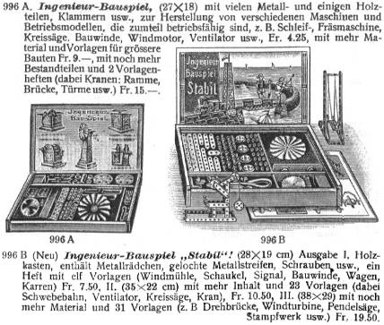 Ausschnitte aus Katalog von Weber 1911