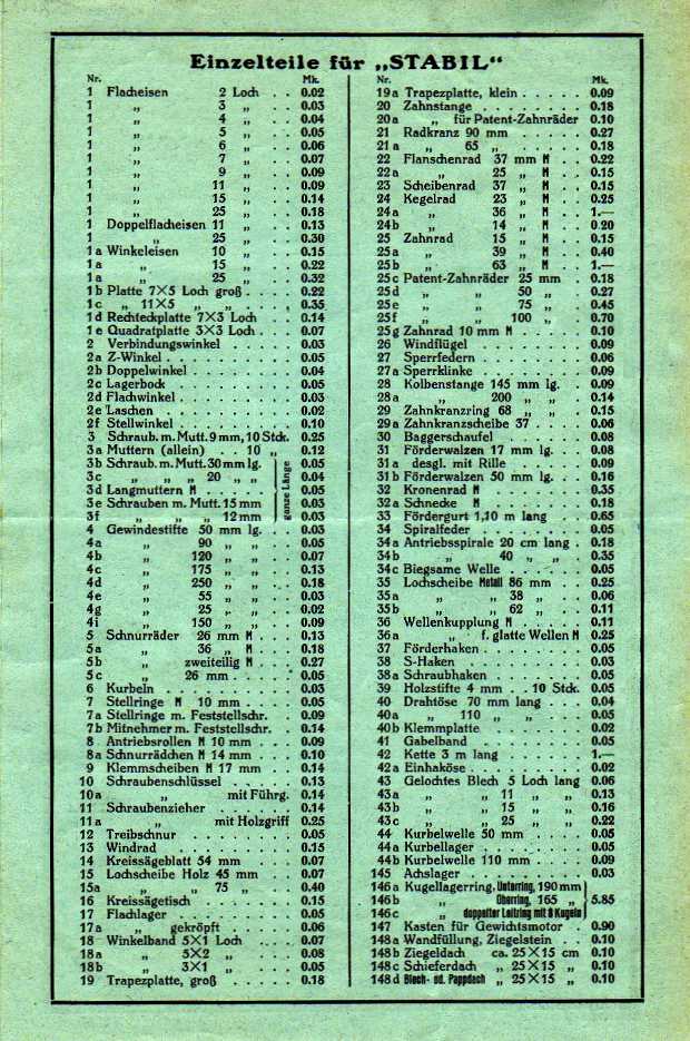Gesamtpreisliste von August 1936, Seite 2