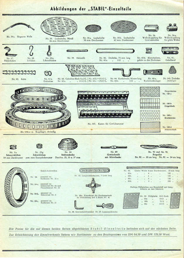 Einzelteil-Preisliste von 1959, Seite 3 Einzelteil-Preisliste von 1959 S. 3